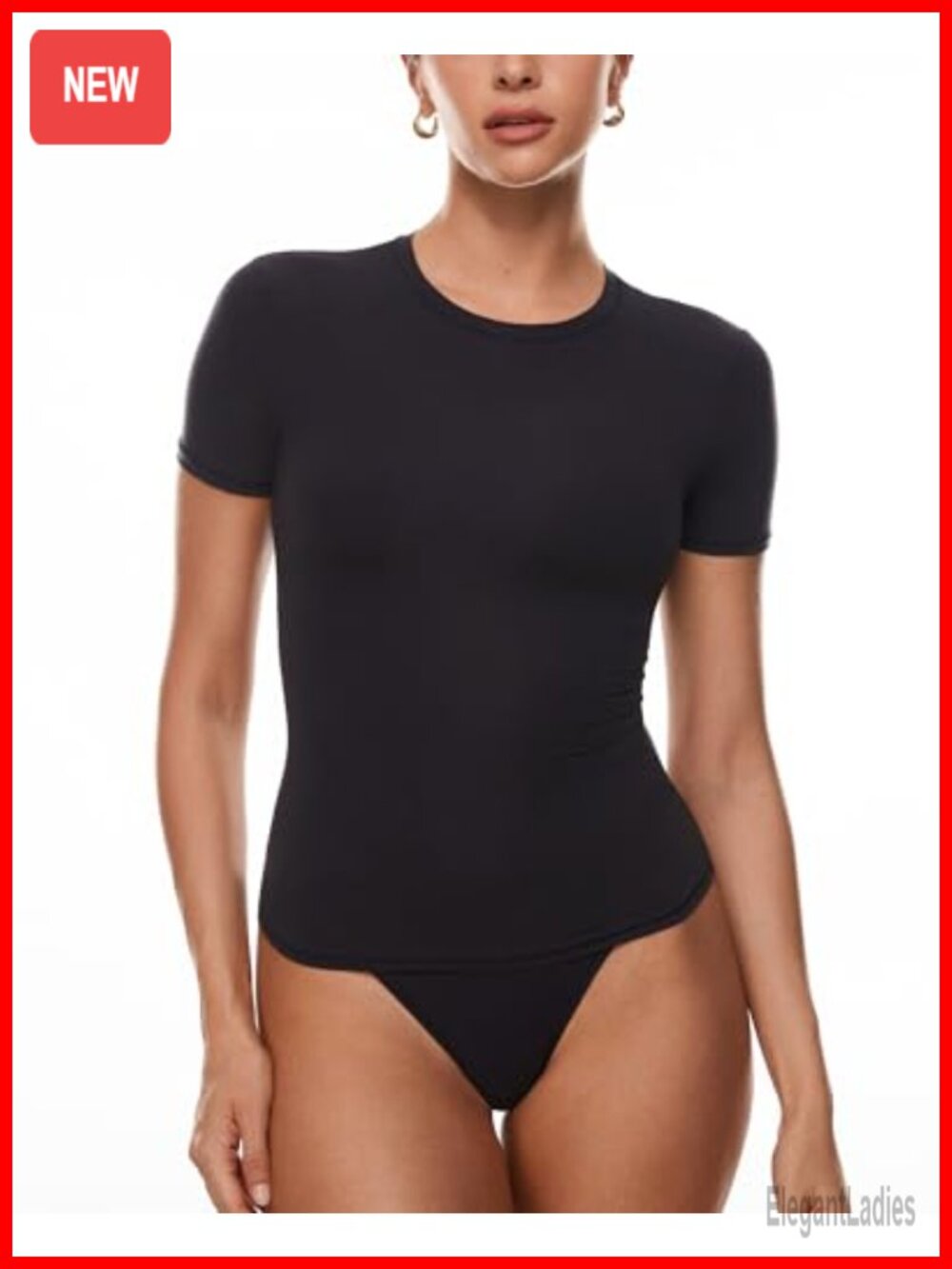 Soft Short Sleeve Crew Neck Tee Slim Fitted Breathable Summer T-Shirt